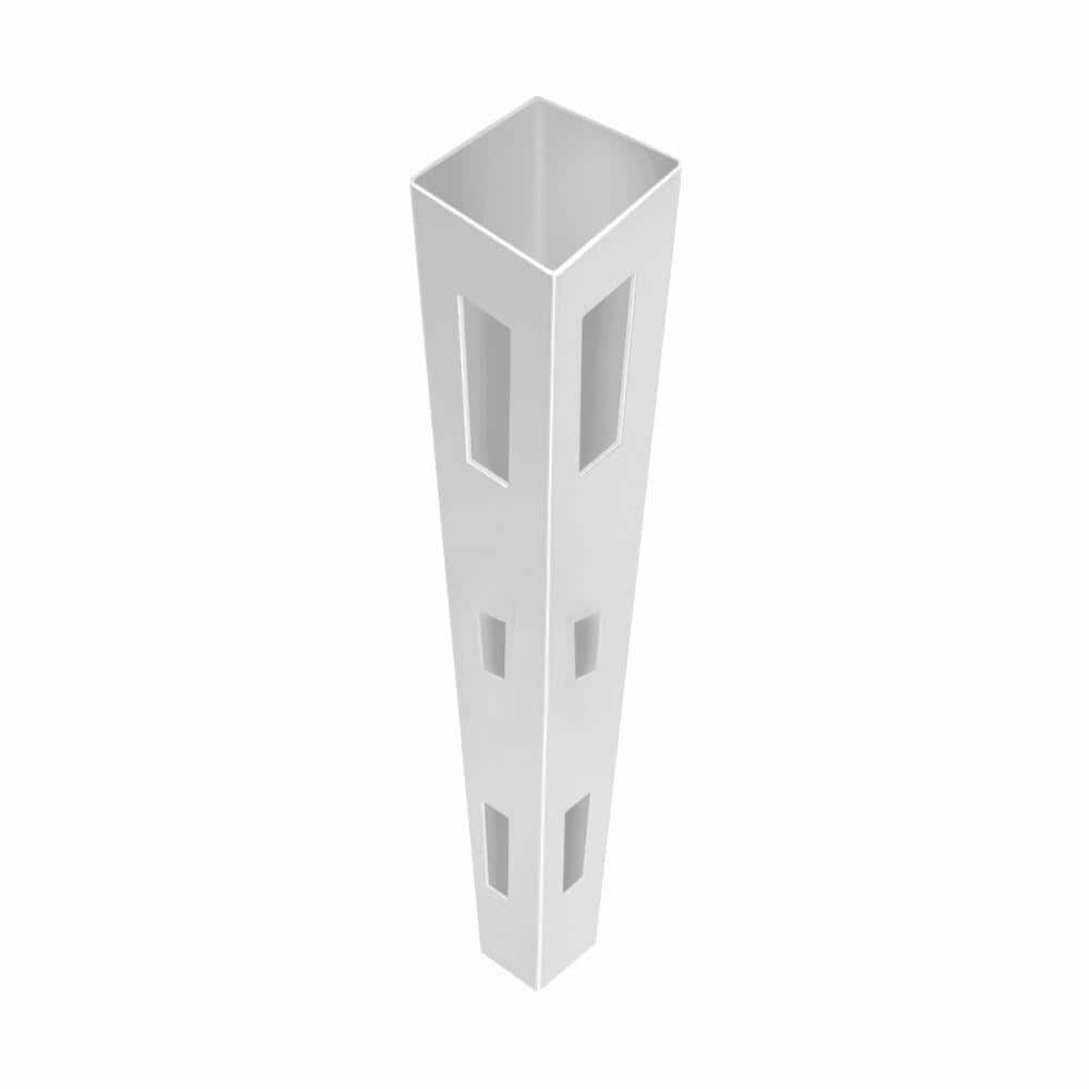 Barrette Outdoor Living 5 in. x 5 in. x 9 ft. White Vinyl Fence Corner Post 73011419