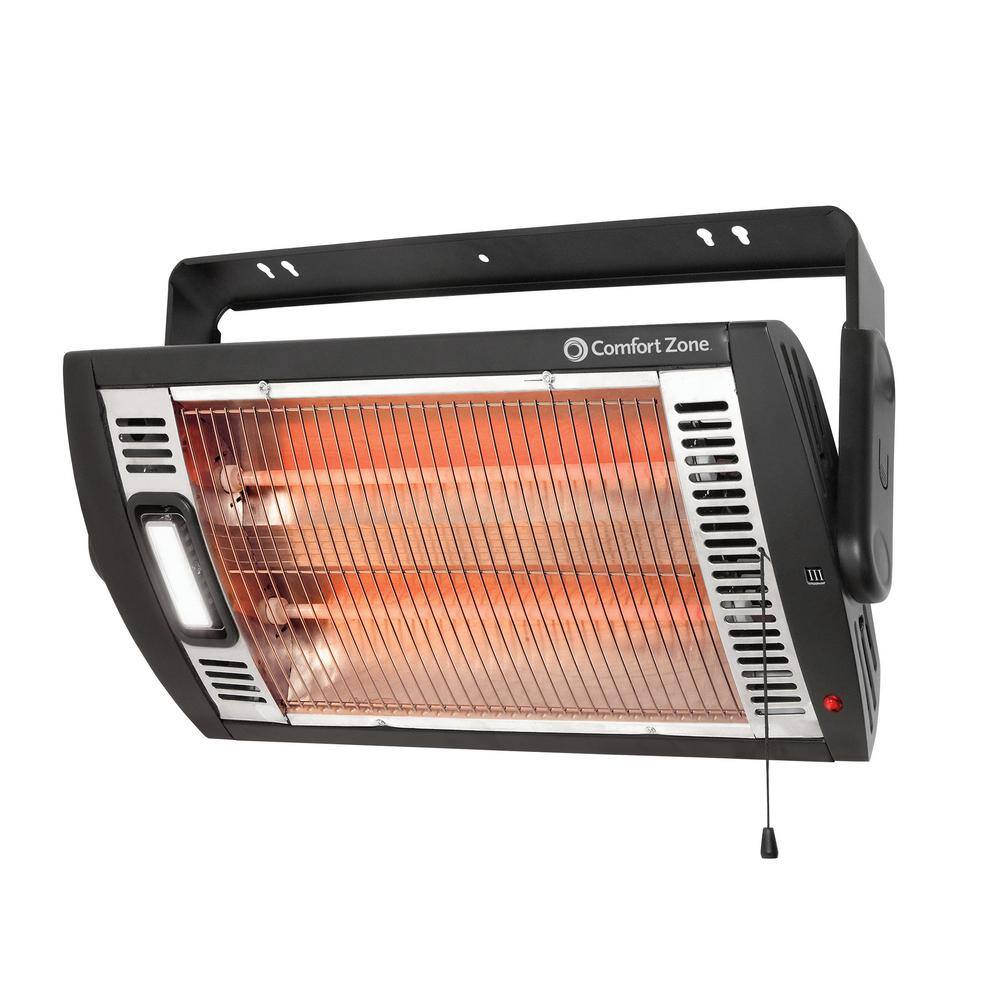 Comfort Zone 1500-Watt Electric Infrared Ceiling Mount Quartz Portable Heater CZQTV5M