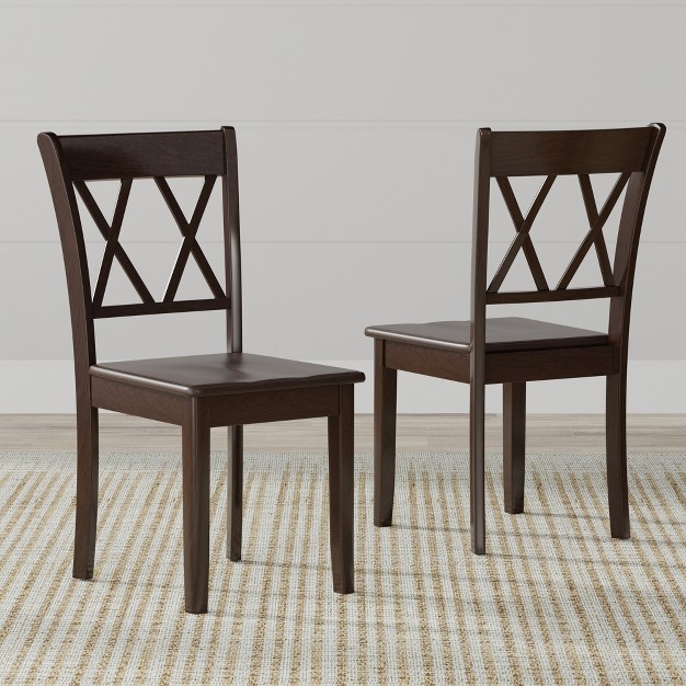 Wood Dining Table Double X back Dining Chairs Dining Set 3 piece Or 5 piece Set