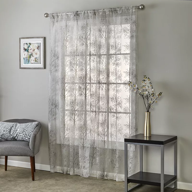 SKL Home Shadow Trees 1-panel Window Curtain