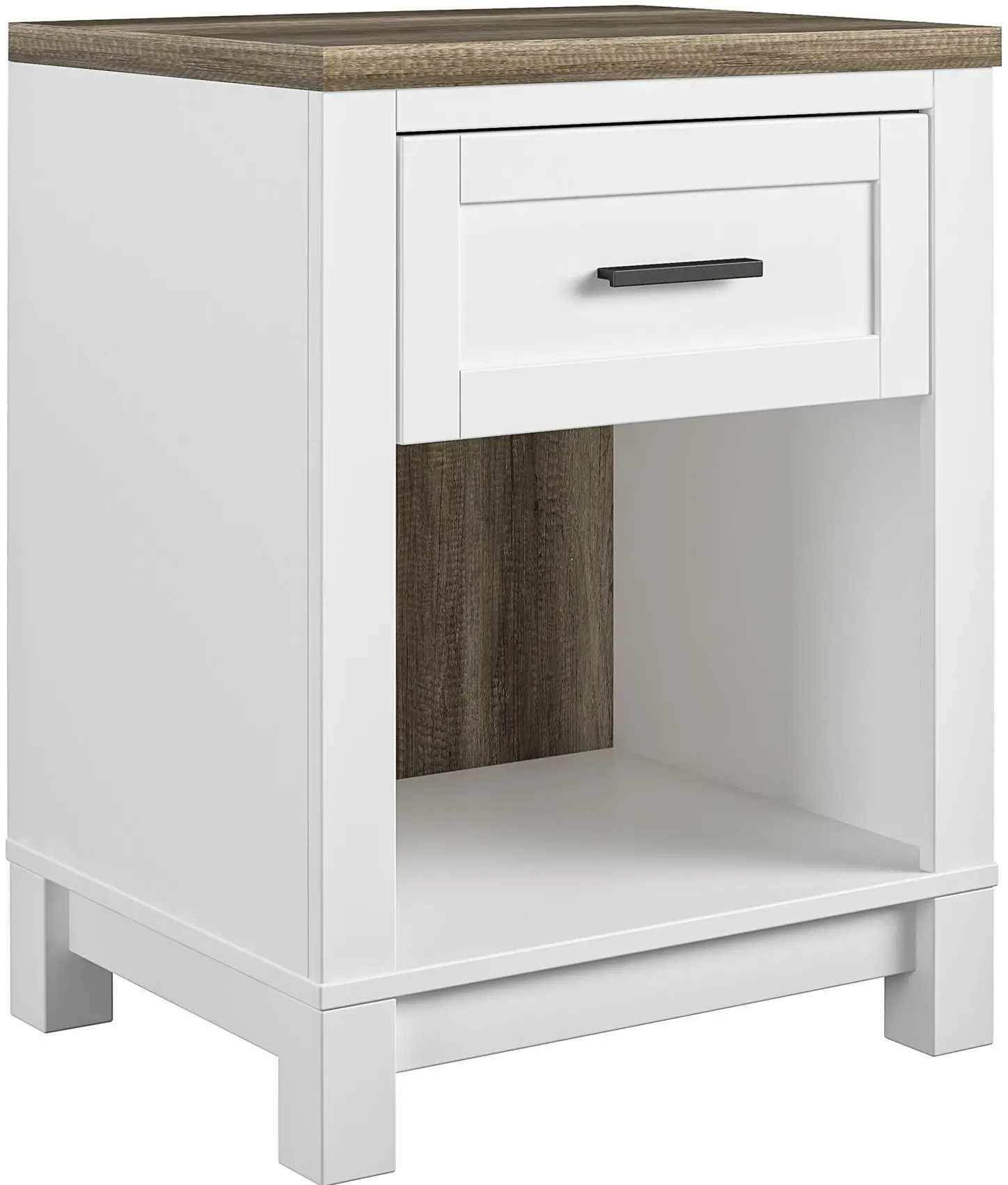 Carver Contemporary White Nightstand