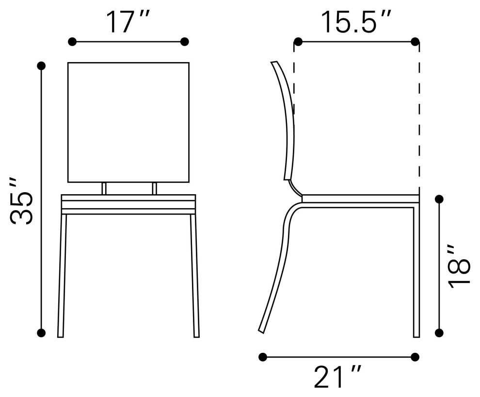 Criss Cross Dining Chair  Set of 4   Contemporary   Dining Chairs   by Homesquare  Houzz