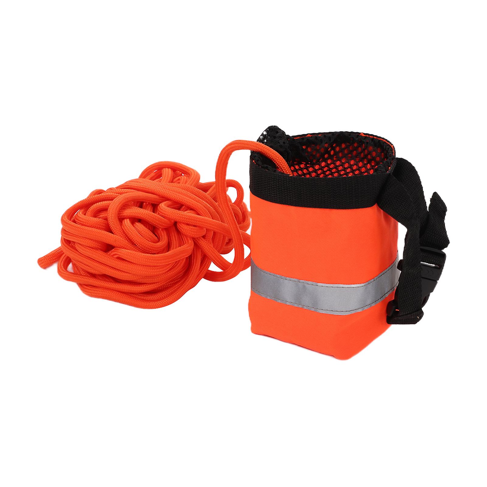 Throw Rope Bag Life Saving Reflective Rope Water Floating Bag Saving Equipment For Water Sports Rescuing15m/49.2ft