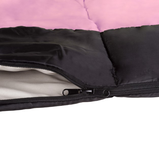 Leisure Sports 2 season Lightweight Sleeping Bag Pink black