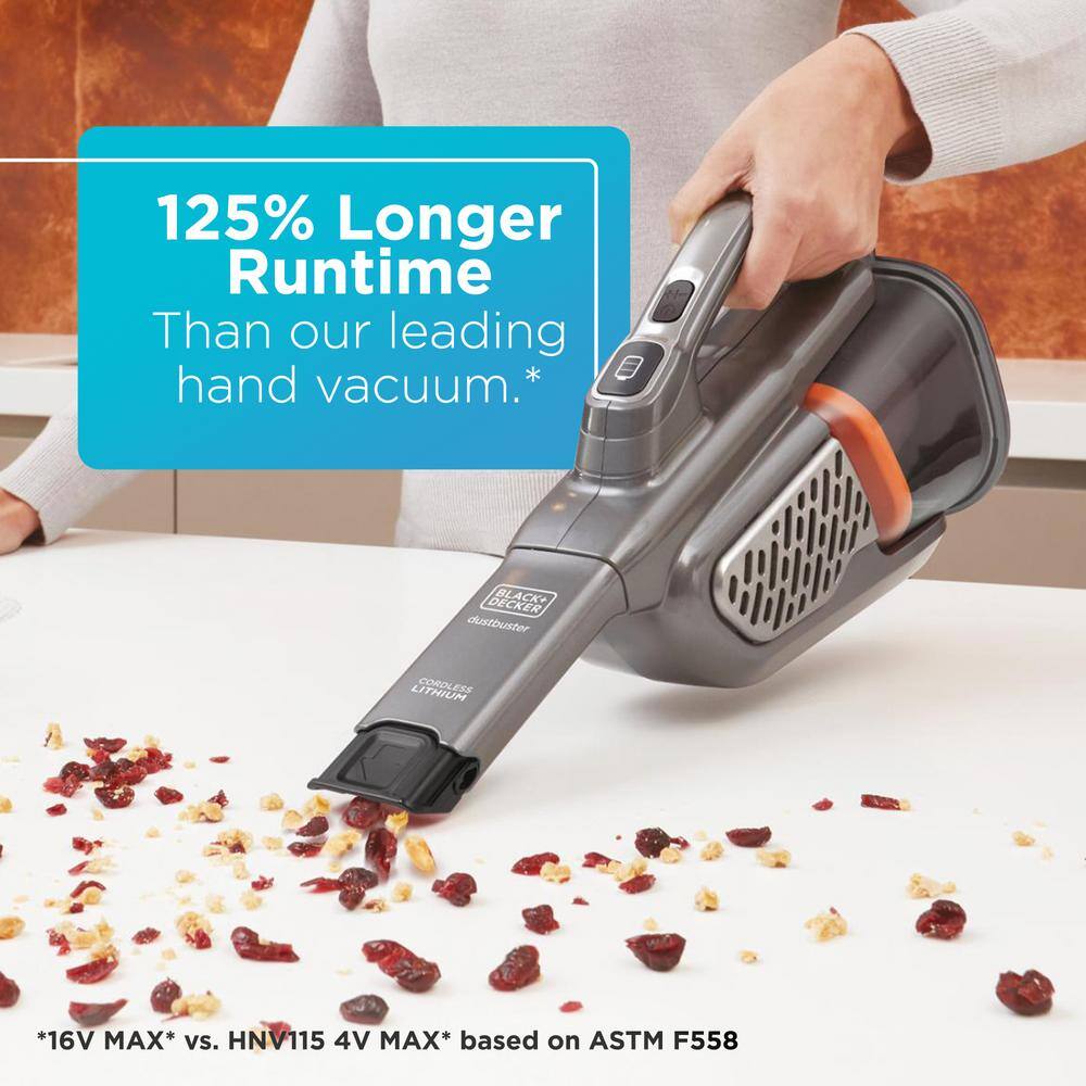 BLACK+DECKER Dustbuster AdvancedClean 16-Volt Cordless 2.9 Cup Handheld Vacuum HHVK415B01