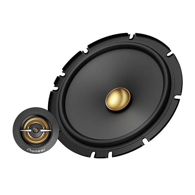 Pioneer Ts a1601c 6 1 2 in 350 watt 2 way Component Speakers Black And Gold Max Power 2 Pack