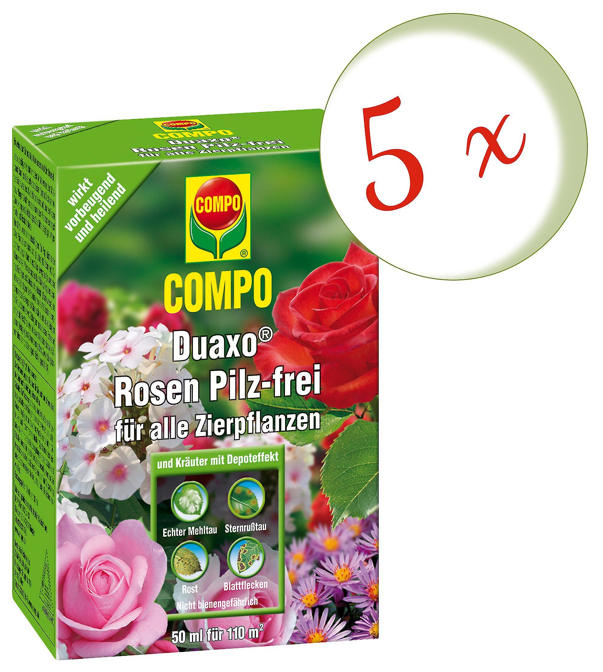 5 x COMPO Duaxo?? roses mushroom-free for all ornamental plants， 50 ml