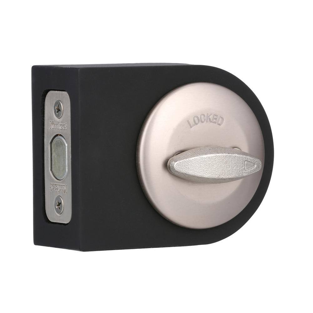 Kwikset 663 Single-Sided Deadbolt in Satin Nickel with Microban Antimicrobial Technology 663 15 CP RCL RCS