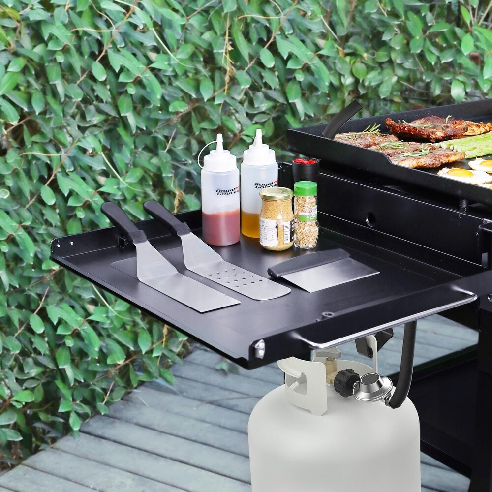 Royal Gourmet GB4000F 36 Inch Flat Top Gas Griddle  4 Burner Propane BBQ Grill Griddle with Top Cover Lid Black