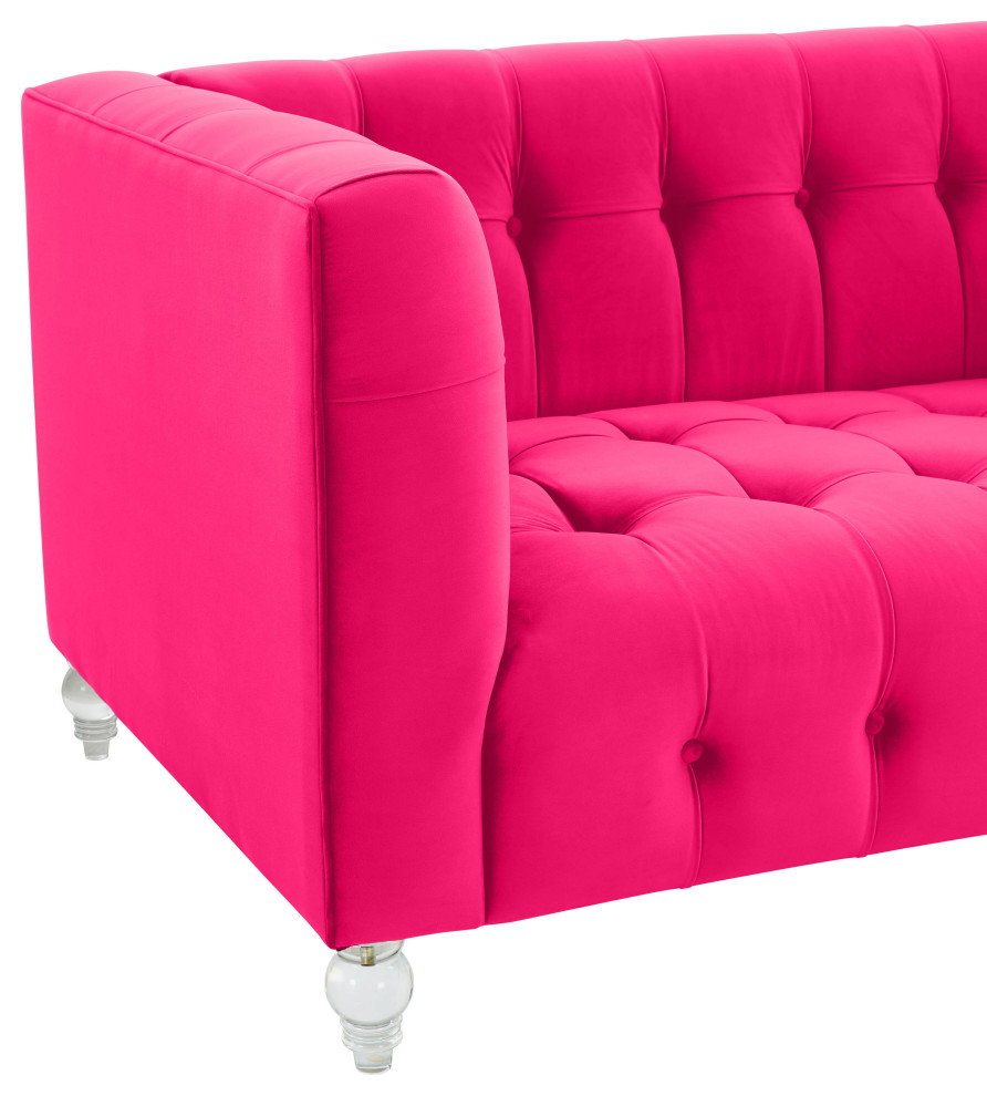 Bea Velvet Loveseat   Eclectic   Loveseats   by TOV Furniture  Houzz