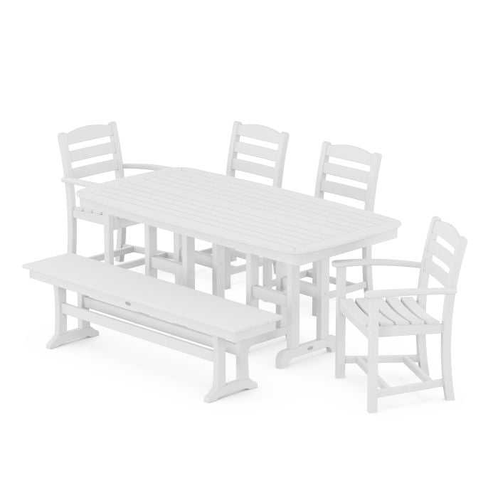 Polywood La Casa Café 6-Piece Dining Set with Bench PWS1269-1