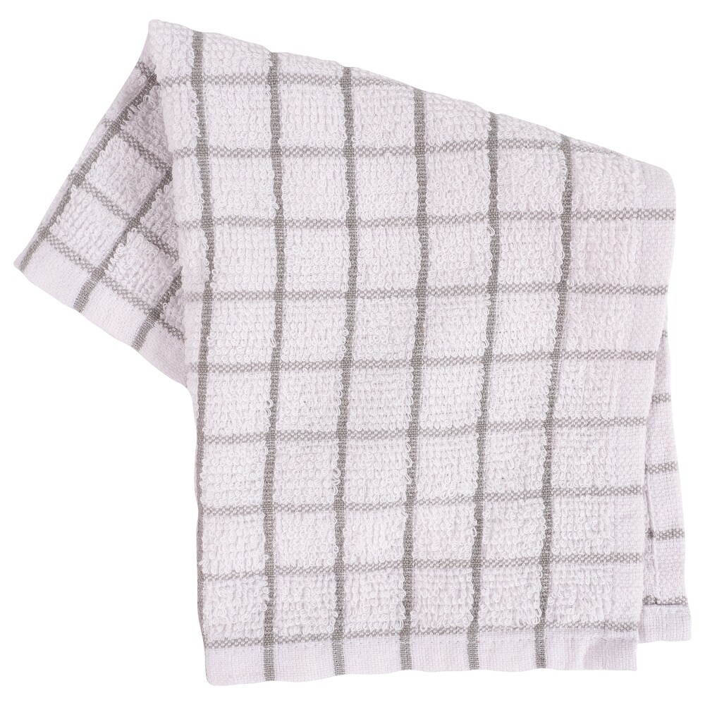 Checkered Terry Dish Cloths  Set of 6