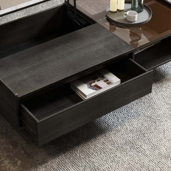 JASIWAY Lift Top Coffee Table with Hidden Compartment