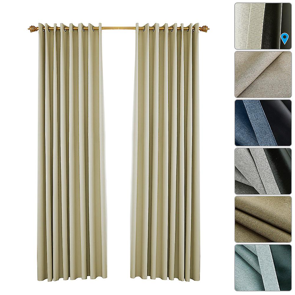 Blackout Curtains For Bedroom Grommet Insulated Room Curtains For Living Room， Set Of 2 Panels (53*83in) Coffee 53w X 95l In