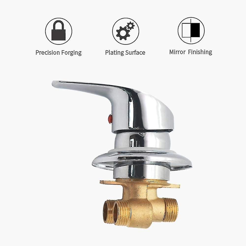 Shower Cabin Mixer Tap Brass Shower Faucet Outlet Diverter Chrome Shower Mixer Tap G1/2inch Connector Cold And Hot Water Shower Mixer For Ba