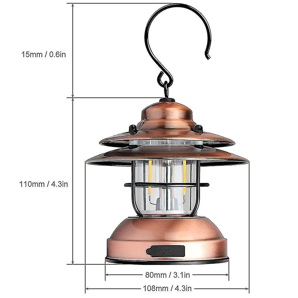 Mini Hanging Camping Lantern Usb Outdoor Light Water Resistant Garden Lamp With 2 Lighting Modes For Garden Yard Camping Lantern