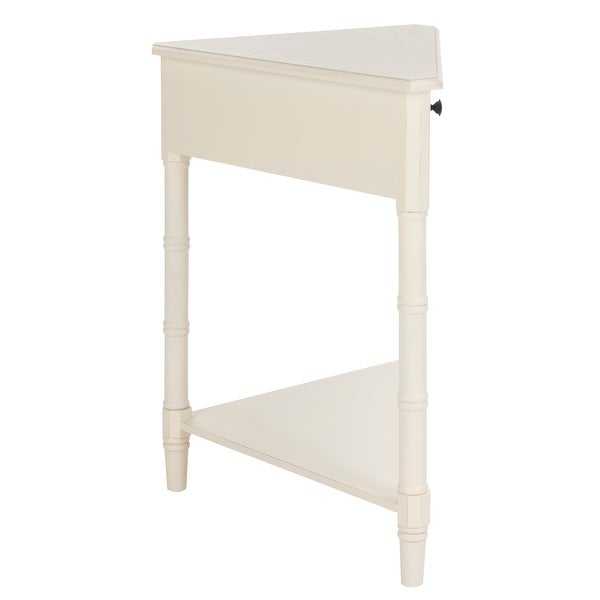 SAFAVIEH Gomez Cream 1-drawer Corner Table - 33.9