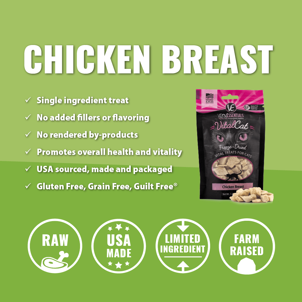 Vital Essentials Vital Cat Freeze Dried Grain Free Chicken Breast Cat