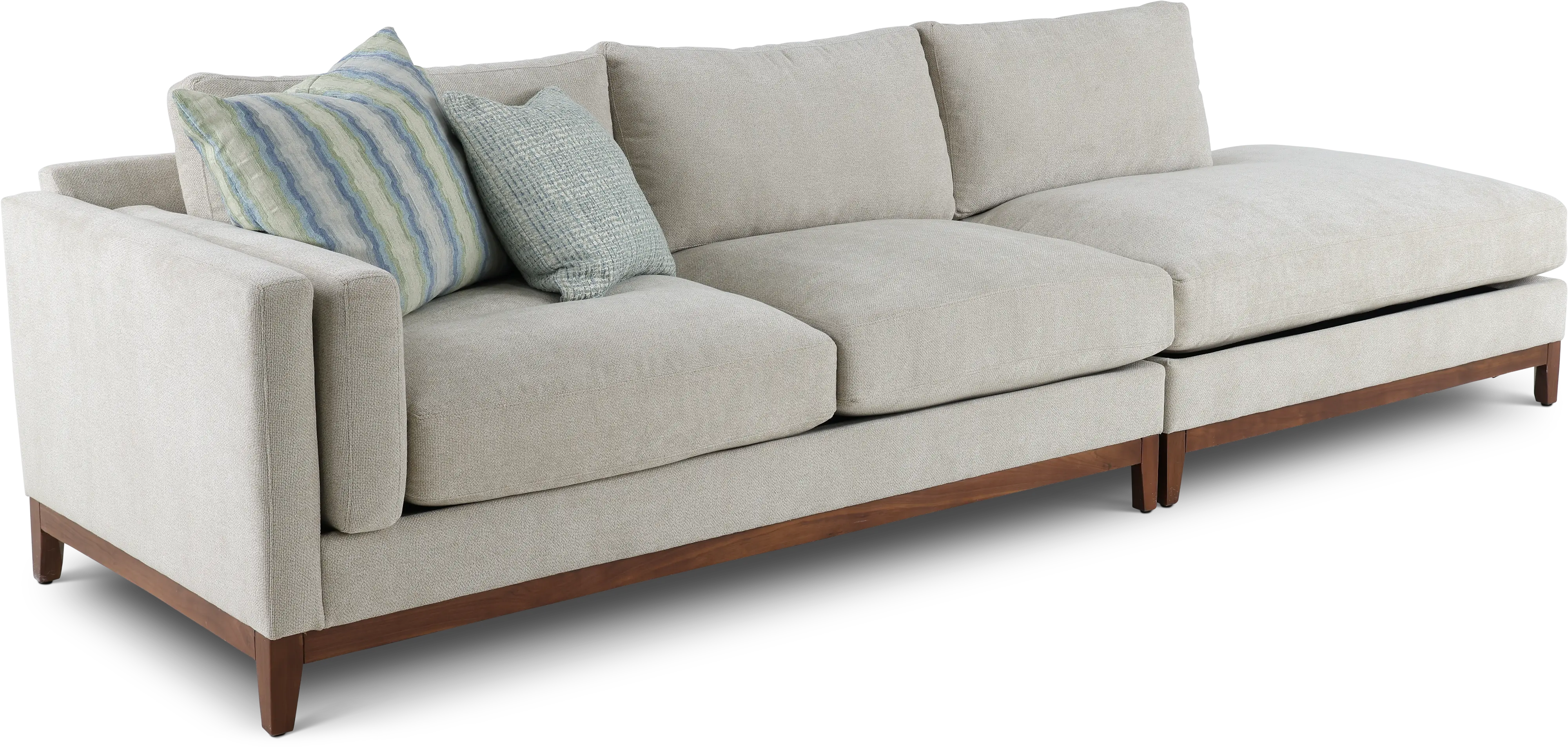 Kelsey Dove Beige 2 Piece Sectional