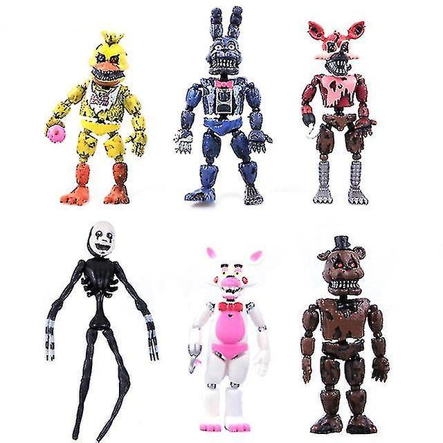 6 Pcs/set Anime Figure Five Night At Freddy Fnaf Bear Pvc Model Action Figure Freddy Toys For Children Birthday Gifts Hot Toys