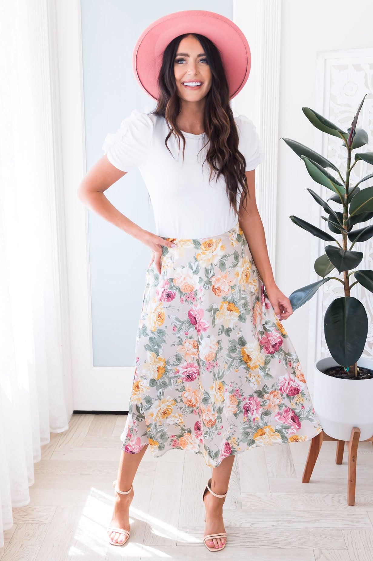 You And Me Modest Satin Skirt