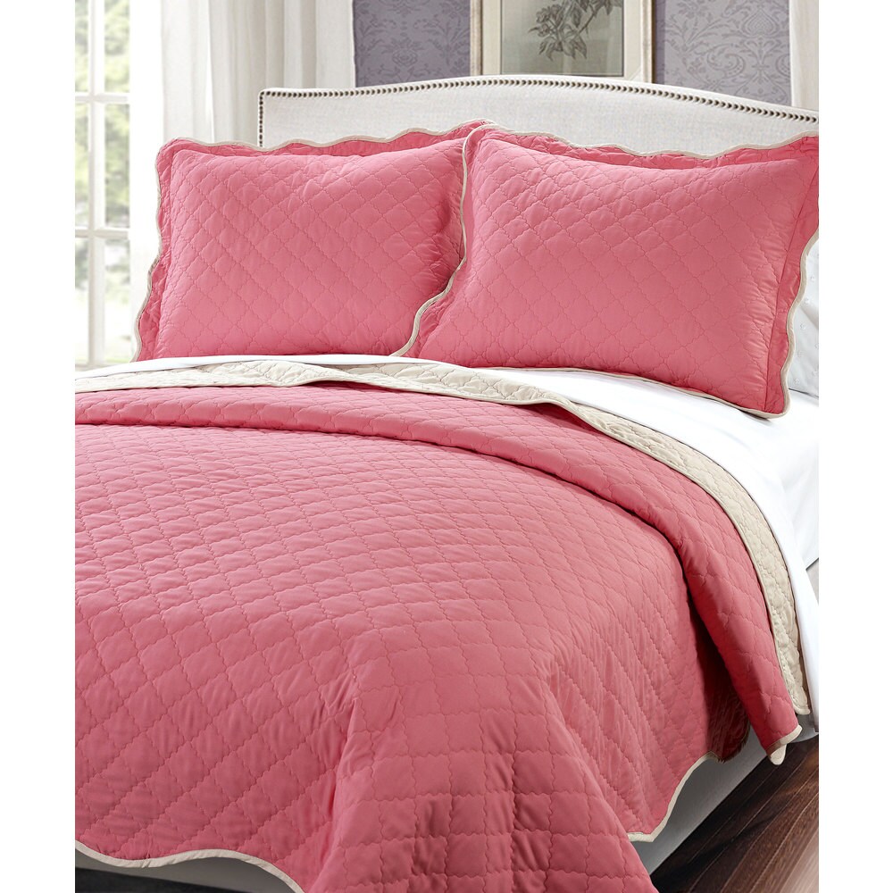 Serenta Reversible Quilted 3 piece Bedspread Set