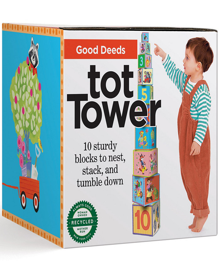 Eeboo Good Deeds Tot Tower Stacking Blocks  Ages 2 years and up