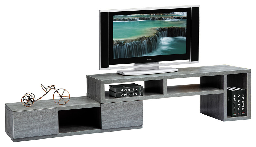 Techni Mobili Adjustable TV Stand Console For TV  x27s up to 65 quot  Contemporary   Entertainment Centers And Tv Stands   by Rta Products  L  Houzz
