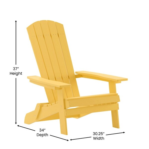 Polyresin Folding Adirondack Indoor/Outdoor Patio Chair (Set of 4)