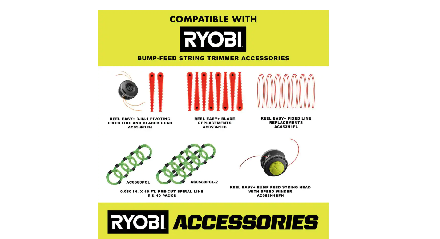 RYOBI RY40205BTL 40V Expand-It Cordless Battery Attachment Capable String Trimmer (Tool Only)