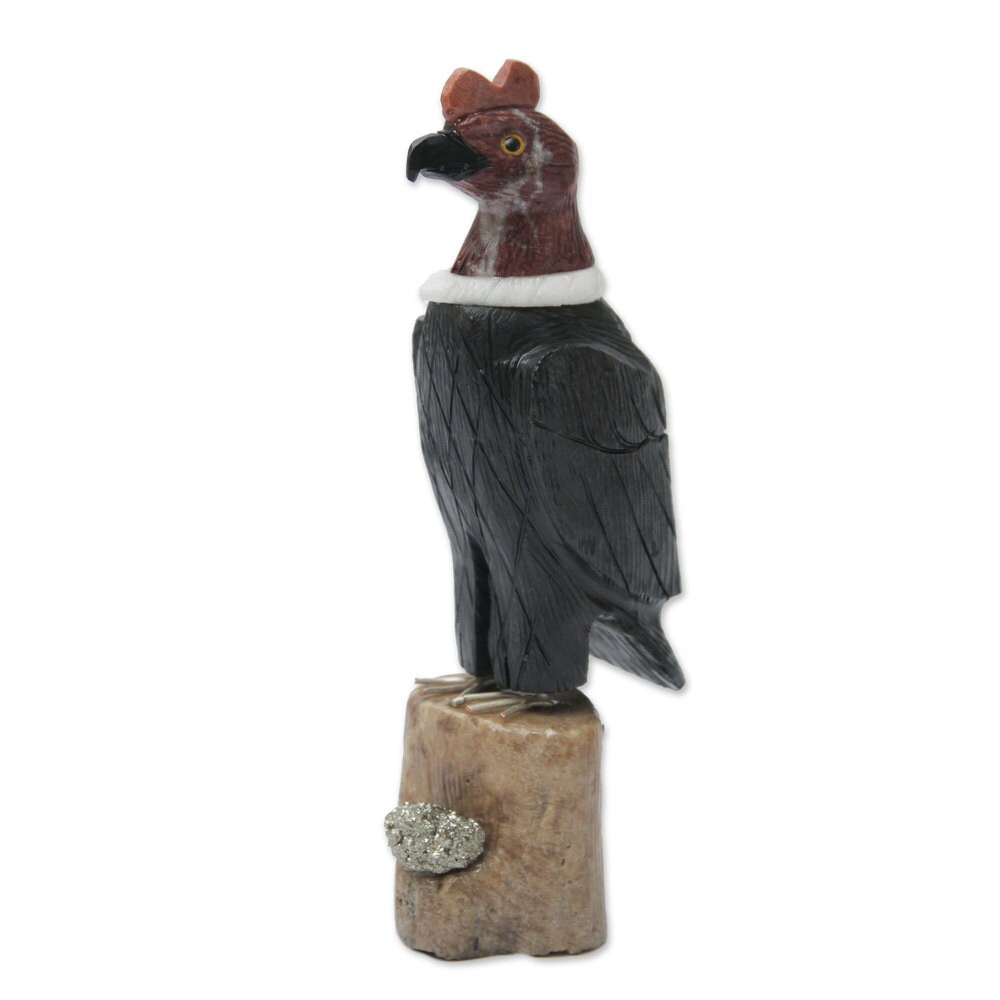 Handmade Multi gemstone 'Andean Condor' Sculpture (Peru)