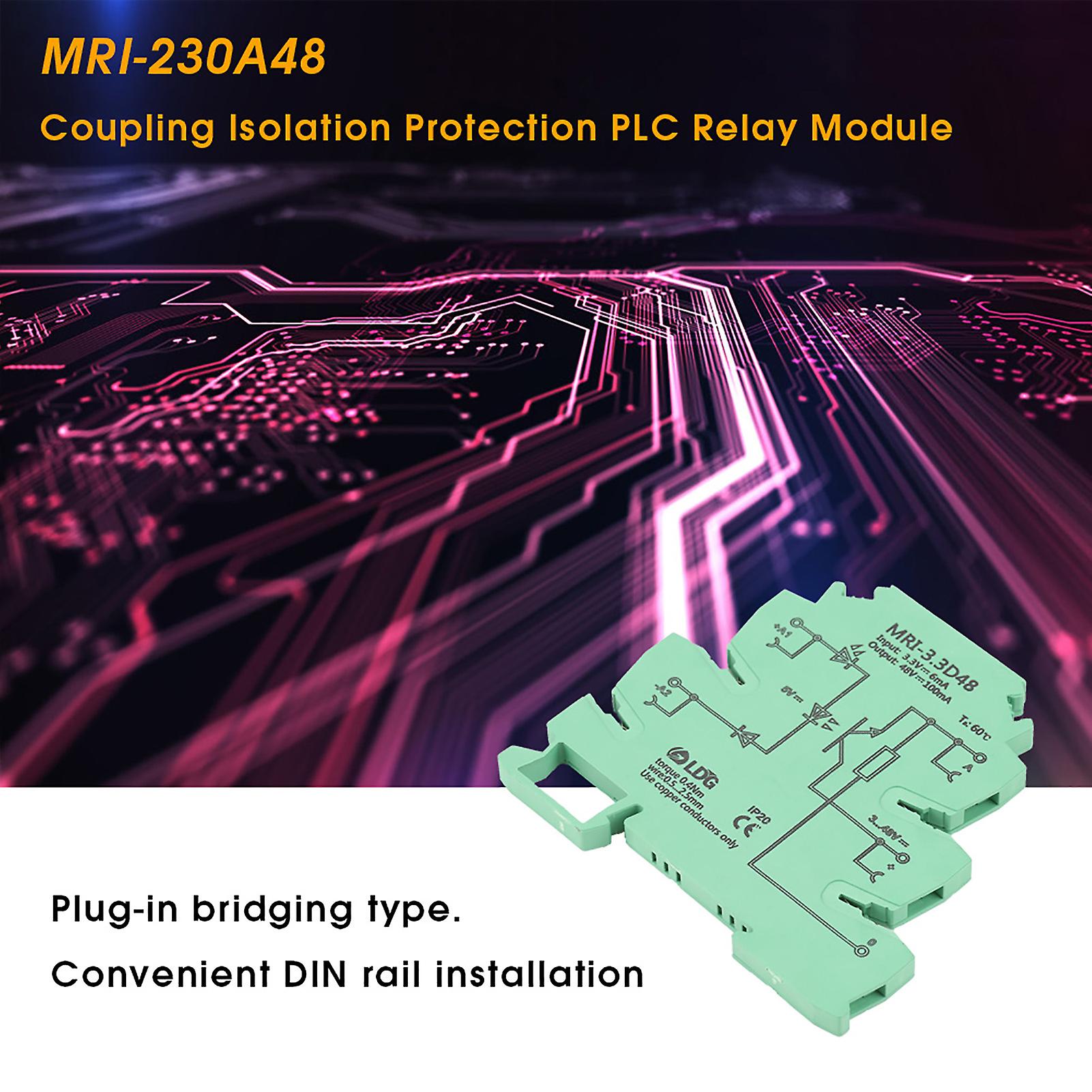 Mri-3.3d48 Dc Photoelectrical Coupler Isolating Plc Relay Module Input 3.3vdc Output 3-48vdc