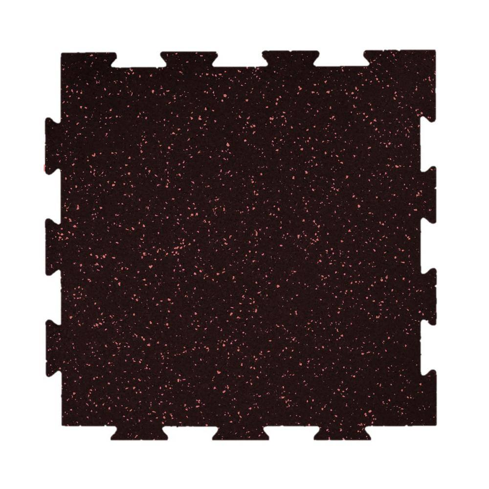 Survivor SportFloor Interlocking Isometric Red 24 in. x 24 in. x 0.5 in. Rubber GymWeight Room Flooring Tiles (16 sq. ft.) (4-Pack) 01021205096