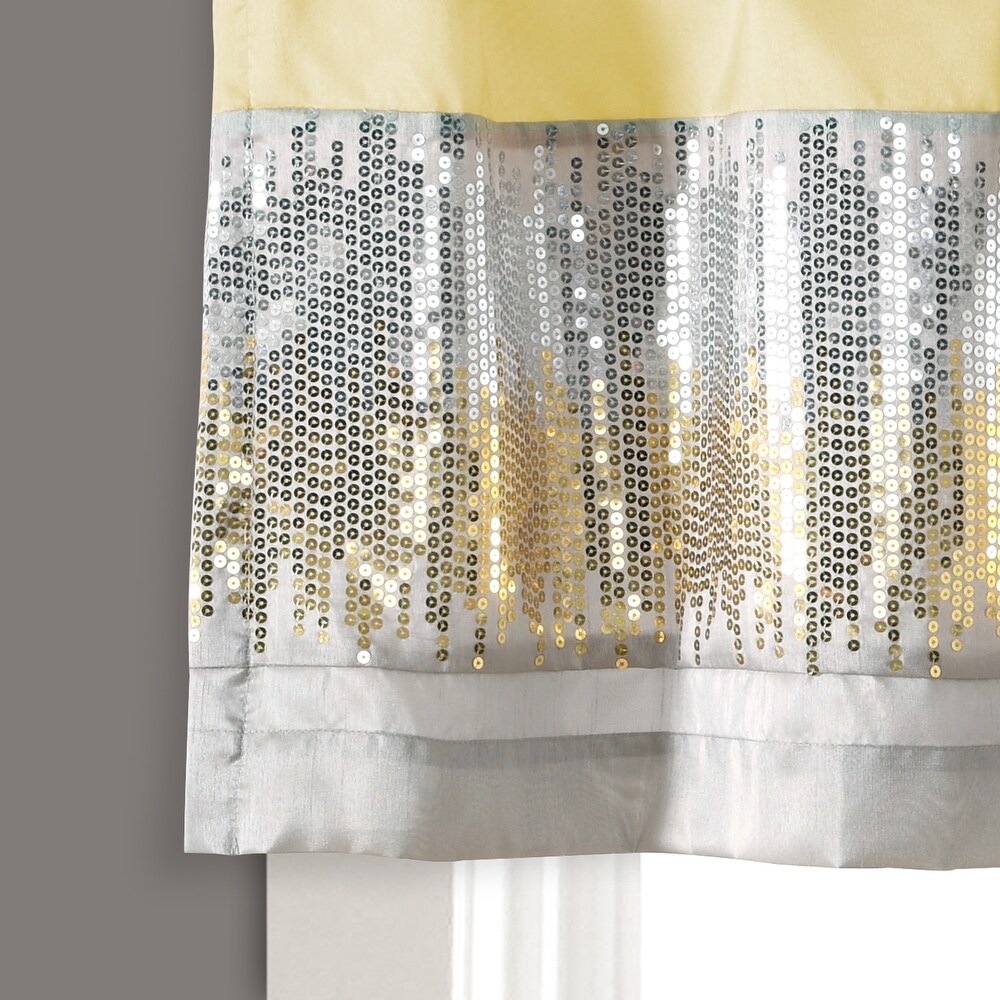 Lush Decor Night Sky Sequins Embroidery Valance   18\