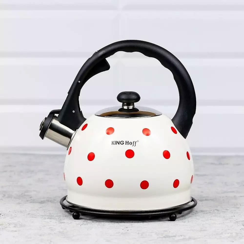 Kinghoff polka-dot enameled kettle 2.0l KH1736