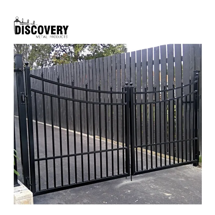 Easy install aluminum entrance gates custom design house main gate factory supply metal driveway gates