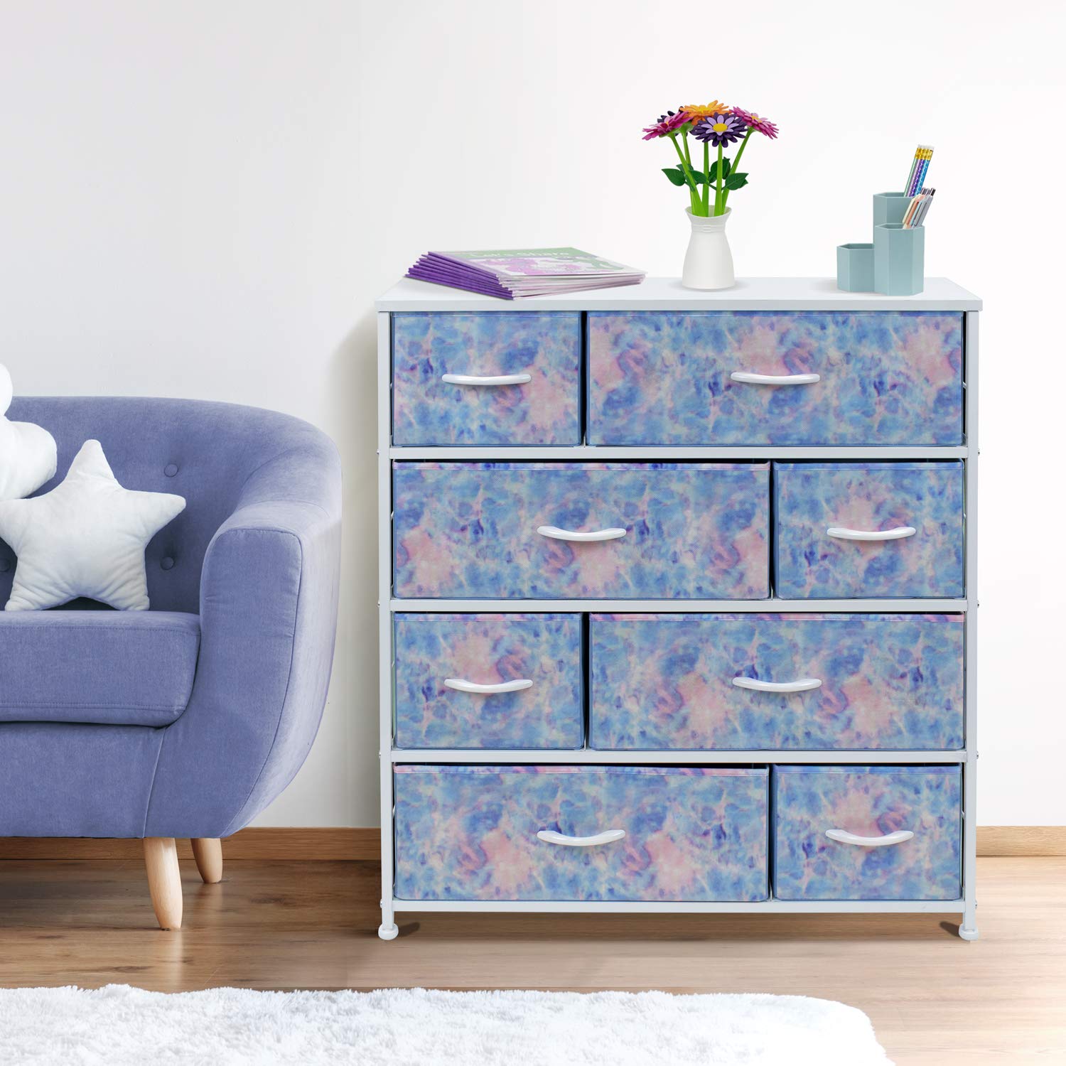 8 Drawers Chest Dresser - Tie Dye