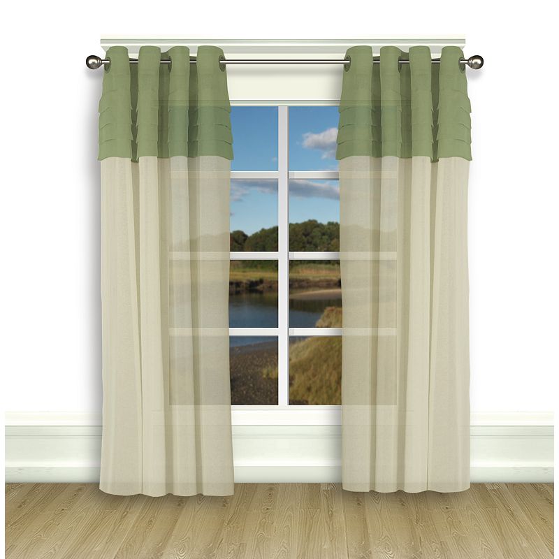 Geneva Pleated 2-Tone Grommet Panel