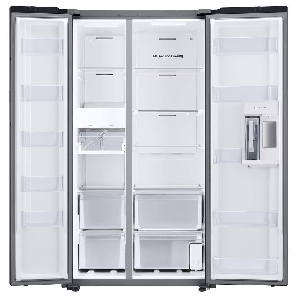  Bespoke 36 in. W 28.0 cu. ft. Side by Side Refrigerator in White with Beverage Center Standard Depth RS28CB760012