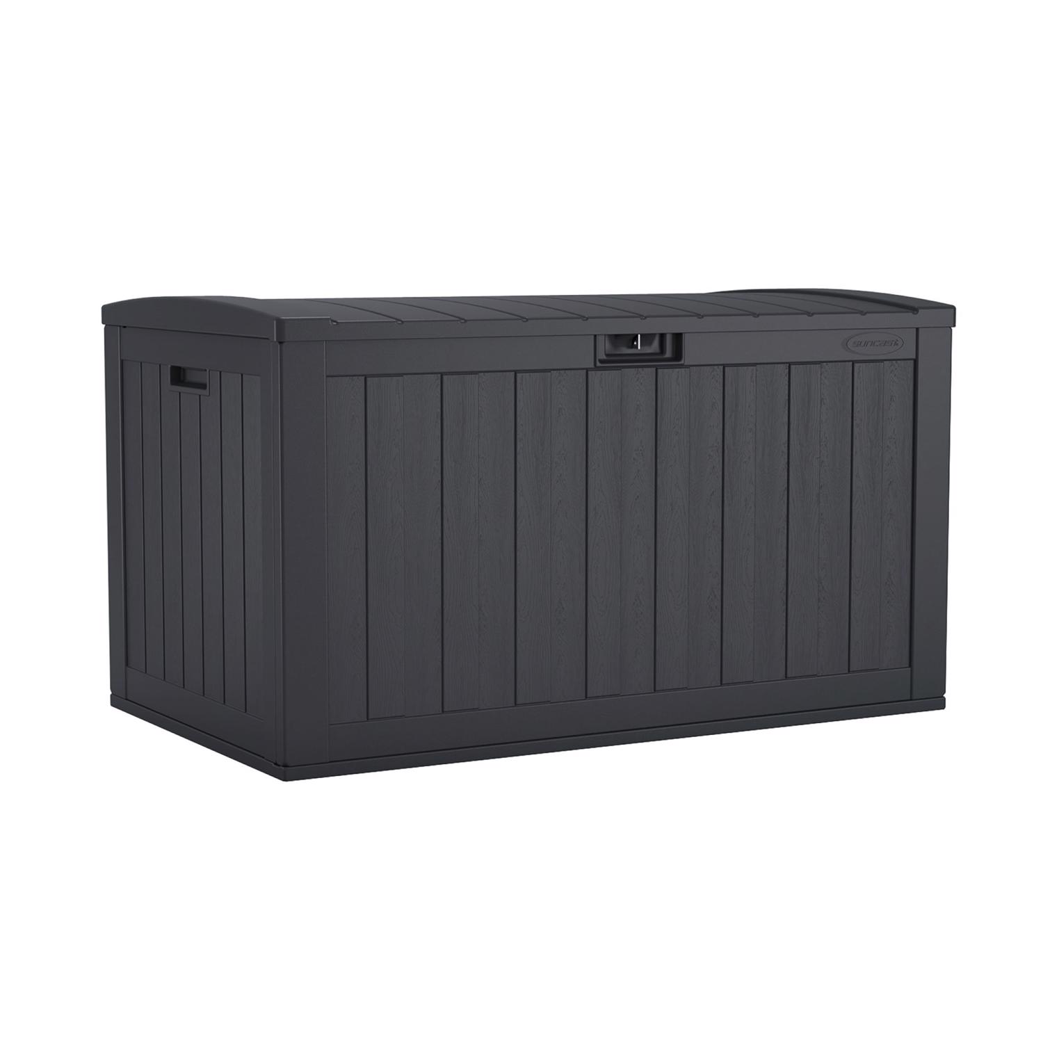 Suncast 55 in. W X 28 in. D Gray Plastic Deck Box 134 gal