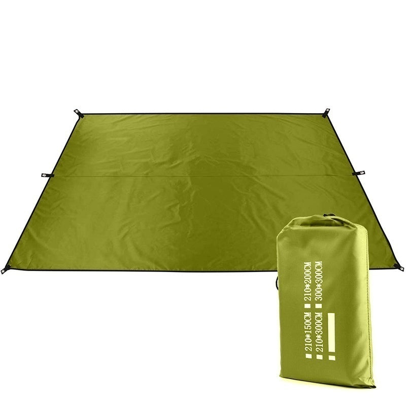 Green Survival Gear Outdoor Sun Shelter Waterproof Beach Sun Shade Picnic Mat Picnic Blanket Tent Pergola Awning Canopy(tent Only，Support Not Include)