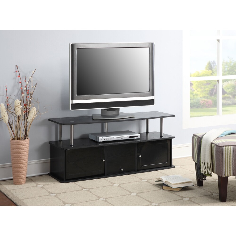 Convenience Concepts Designs2Go 55 inch TV Stand with 3 Storage Cabinets and Shelf