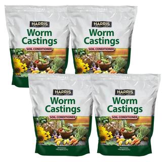 Harris 4 Qt. Worm Castings Premium Soil Conditioner (4-Pack) 4WORM-4