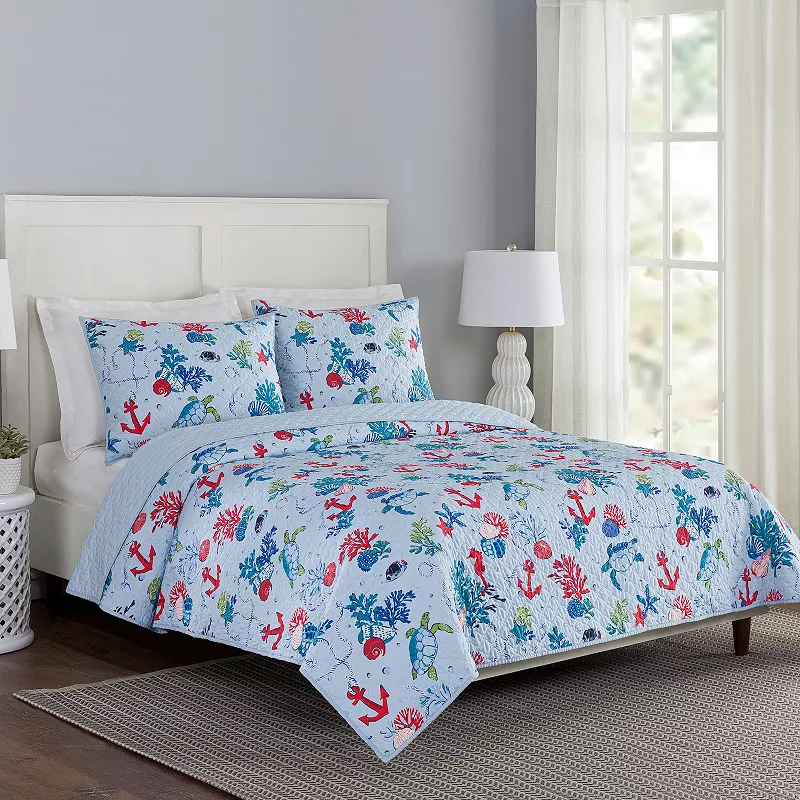 Vera Bradley Anchors Away 3-Piece Quilt Set