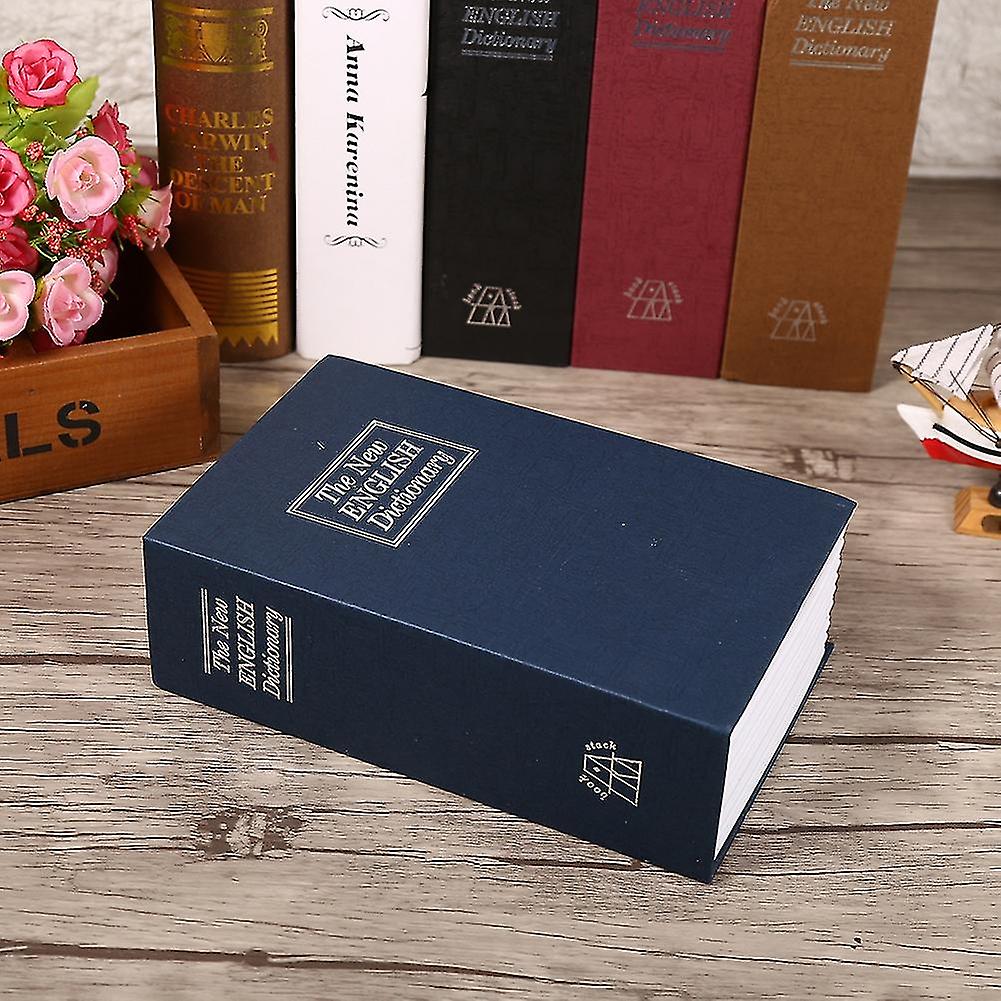 1Pc Security Lock Dictionary Safe Secret Book Cash Money Jewellery Hidden Locker Box(Dark Blue)