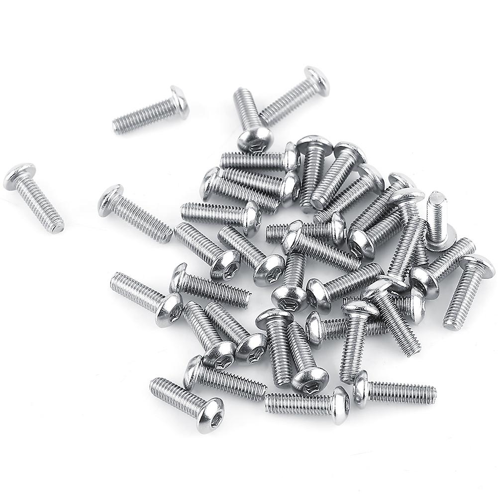 100 Pack M3 Hex Socket Screw Stainless Steel Button Head Screw Assortment Kit Ss304 Machine Fastener[m3*14]