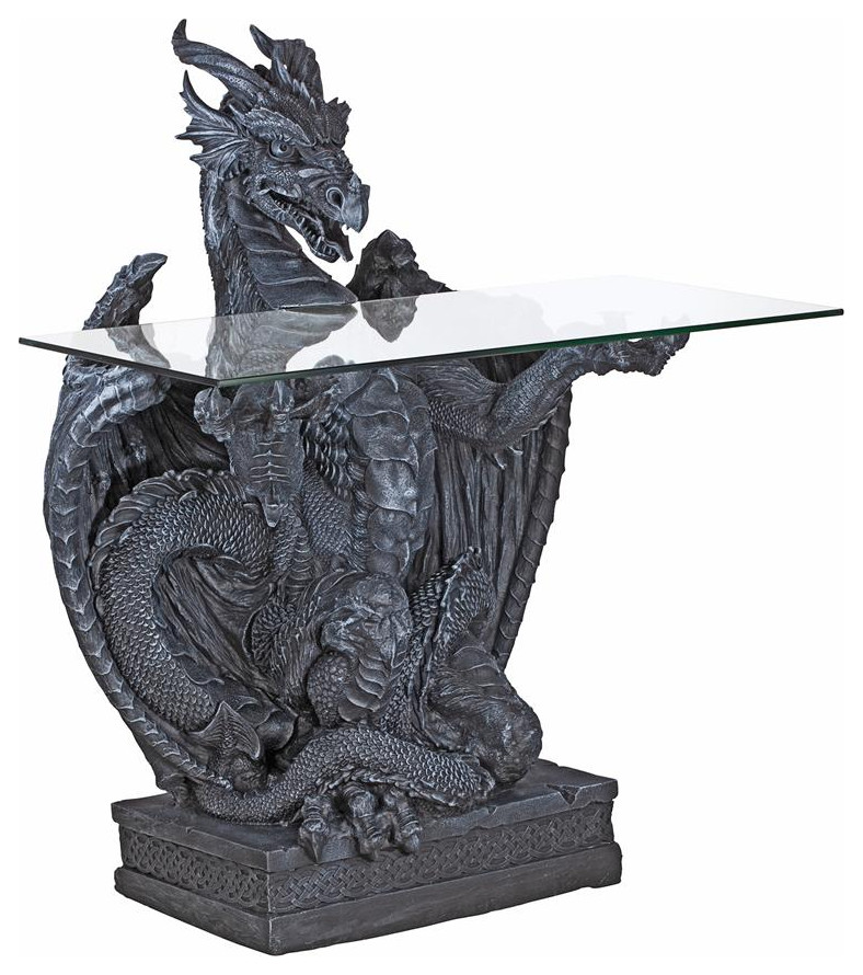 Design Toscano Subservient Dragon Table   Contemporary   Side Tables And End Tables   by PARMA HOME  Houzz