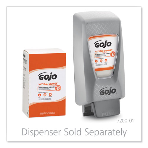 Gojo NATURAL ORANGE Pumice Hand Cleaner Refill | Citrus Scent， 2000mL， 4