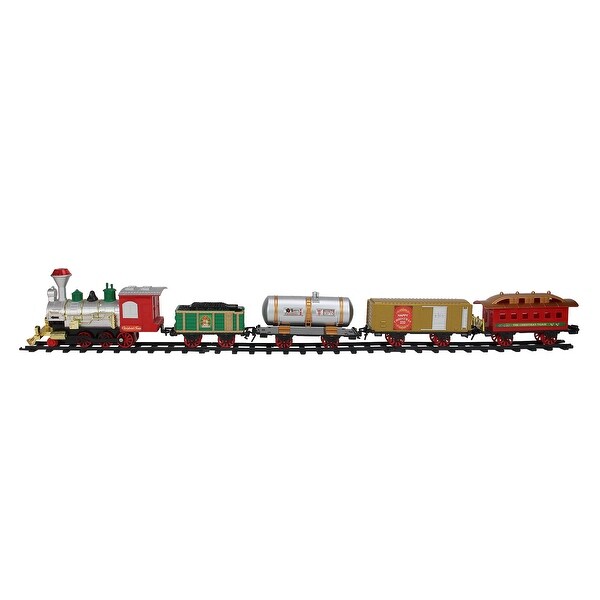 17Piece B/O Lighted and Animated Christmas Express Train Set with Sound