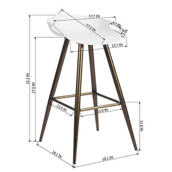 Bak Bar and Counter Stool(Set of 2)